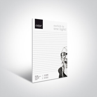 ONE LIGHT NOTE PAD 100 pages