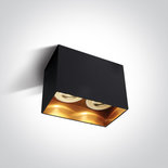 BLACK GU10 2x10W DARK LIGHT