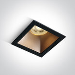 BLACK GU10 10W BRASS REFLECTOR DARK LIGHT