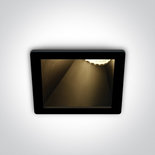 Zwart inbouw spot, Asymmetrisch, GU10, 10W