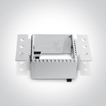 Witte inbouw spot, Rand loos, vierkant, GU10
