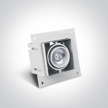 Witte inbouw spot, GU10, rand loos