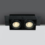 BLACK 2xGU10 TRIMLESS BOX