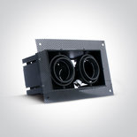 BLACK 2xGU10 TRIMLESS BOX