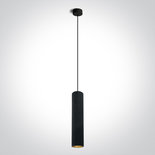 Zwarte cilinder pendel groot, 10W GU10