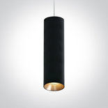 Zwarte cilinder pendel extra groot, GU10, Dark Light