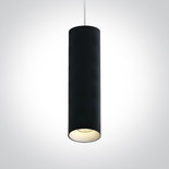 Zwarte cilinder pendel extra groot, GU10, Dark Light