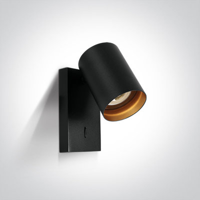 BLACK GU10 10W DARK LIGHT WITH SWITCH