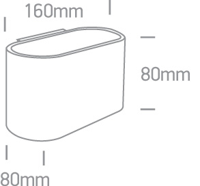 LED Wandarmatuur - G9 - Zwart/goud - Ovaal