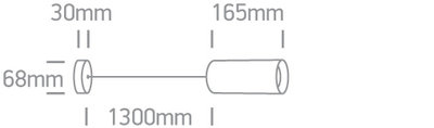 Hanglamp opbouw rond - GU10 - Zwart