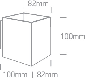 LED Wandarmatuur - G9 - Wit/goud - Vierkant