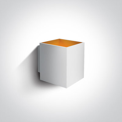 LED Wandarmatuur - G9 - Wit/goud - Vierkant