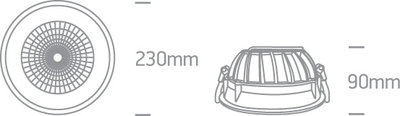 Downlight inbouw - COB LED - 30W - Wit