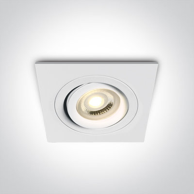 Inbouwspot vierkant - GU10 - Wit