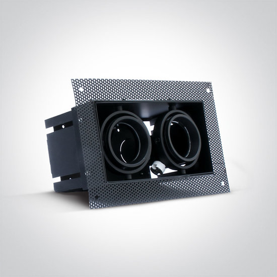 BLACK 2xGU10 TRIMLESS BOX