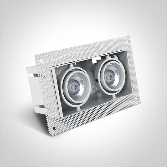 WHITE 2xGU10 TRIMLESS BOX